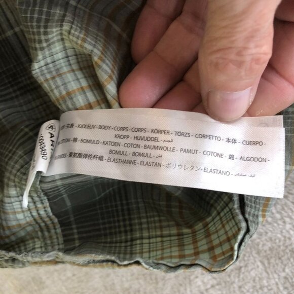 Ariat Mens Rebar Shirt Size XXL Casual Short Sleeve Plaid Button Up Green Pocket - Picture 8 of 14